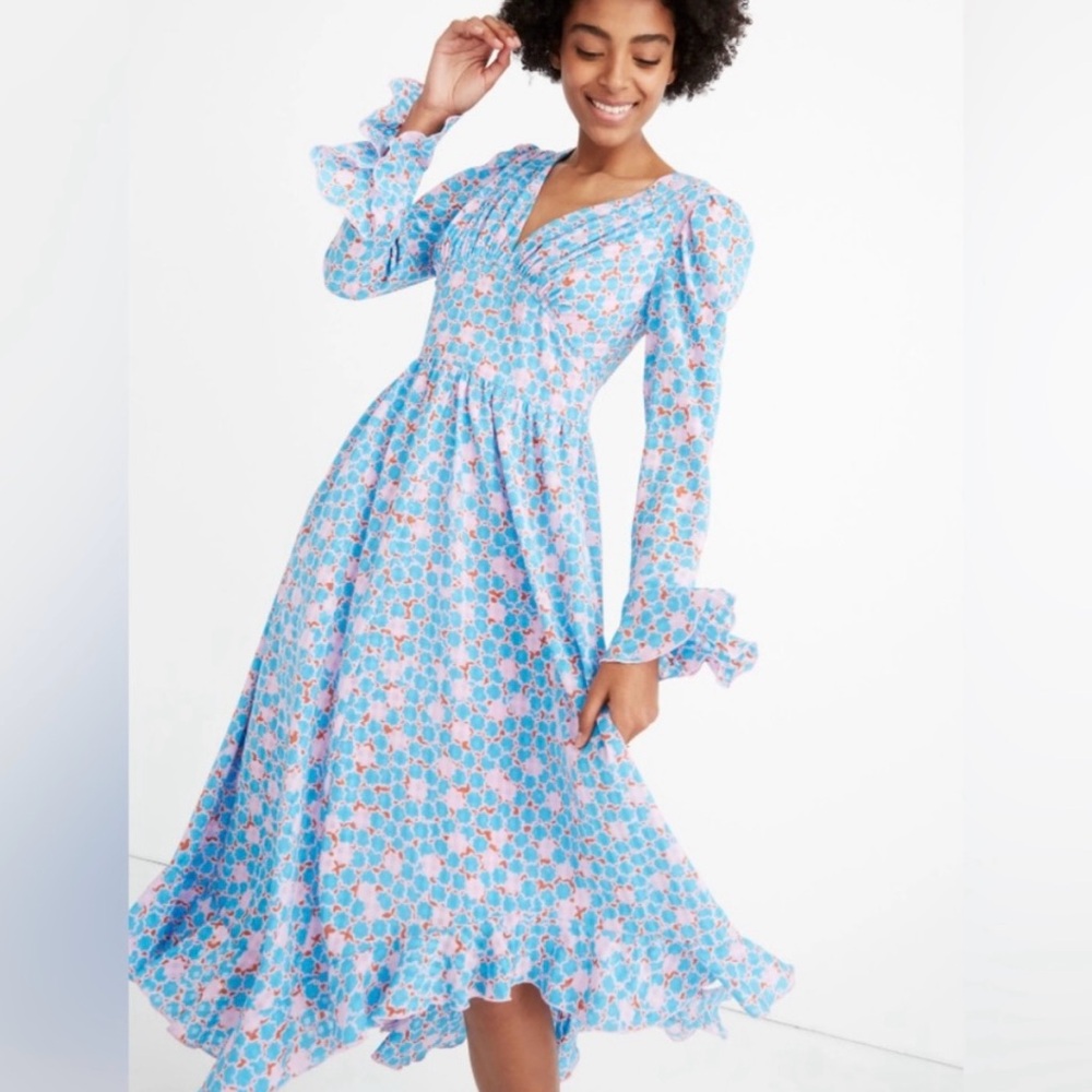 Stine Goya Freesia Ruffled Print Dress